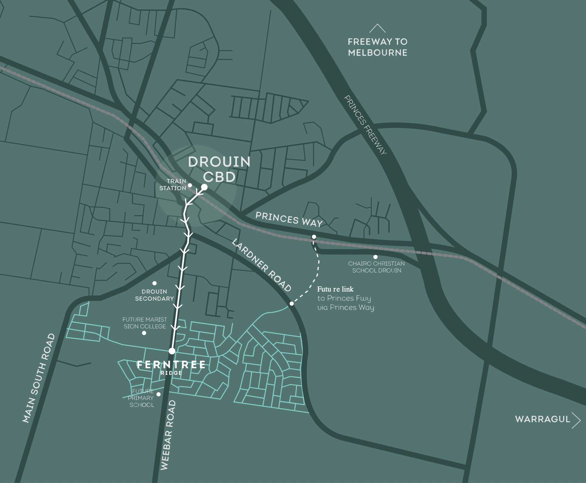 Ferntree Ridge Estate - Drouin Location map